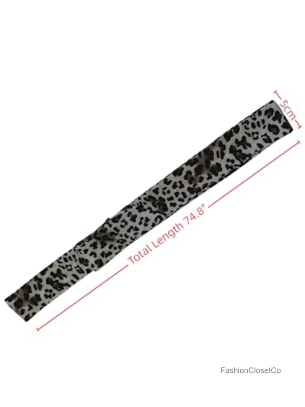 Satin Polyester Printed Skinny Scarf - Hair Wrap, Belt & Bag Accessory (74.8x2)